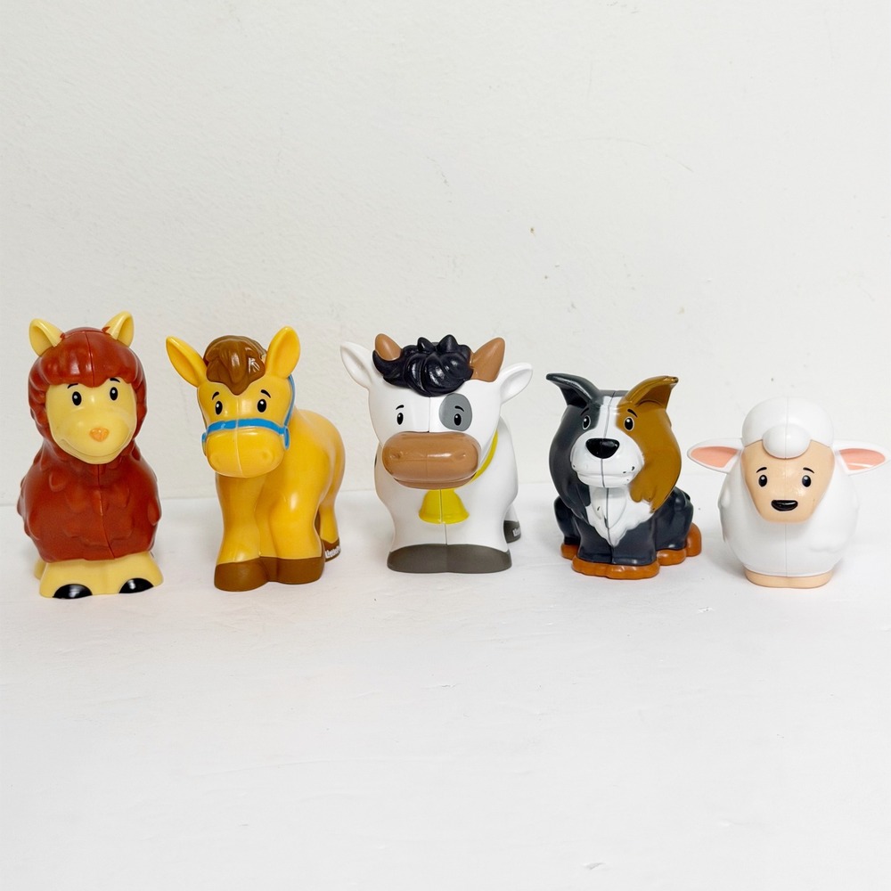 Fisher Price Little People Farm Animals Friends Lot Alpaca Cow Dog Sheep Horse
